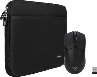 BlueBuilt Laptophoes breedte 32 cm 13-14 inch Zwart + Vortech Pro Gaming Muis