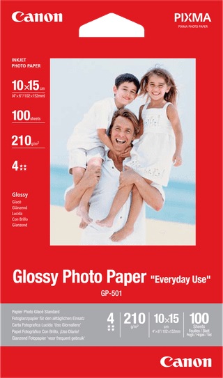 Canon GP-501 Papier photo brillant 100 feuilles 10 x 15 cm