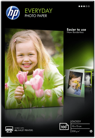 HP Everyday Glossy Photo Paper 100 Sheets (10x15)