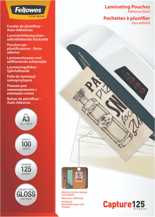 Fellowes Laminating Sheets ImageLast 125mic A3 (100 Units)