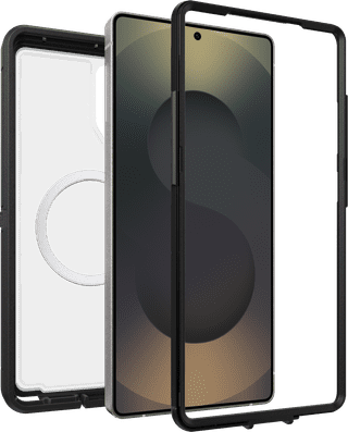 OtterBox Defender Samsung Galaxy S25 Ultra Back Cover avec Aimant Transparent avec Bord Noir