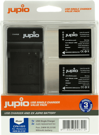 Jupio Kit: 2x Batterie DMW-BLG10E + Chargeur USB unique