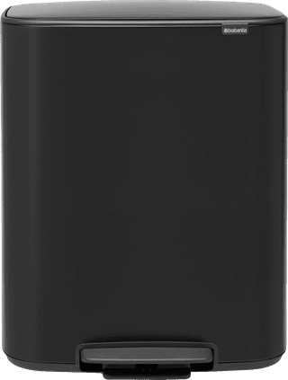 Brabantia Bo Poubelle à Pédale 2 x 30 Litres Matt Black