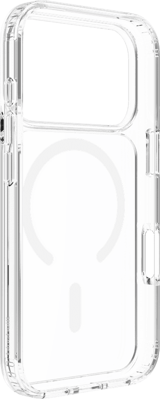 BlueBuilt MagSafe Hoesje iPhone 18 Pro Transparant + Kaarthouder Leer Zwart