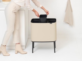 Brabantia Bo Touch Bin Poubelle 3 x 11 Litres Soft Beige
