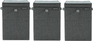 Brabantia Wasboxen Pepper Black Triple Pack