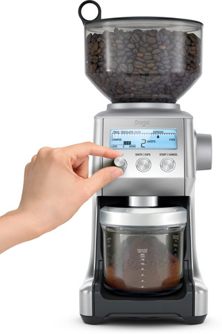 Sage the Bambino Plus Stainless Steel + Coffee Grinder