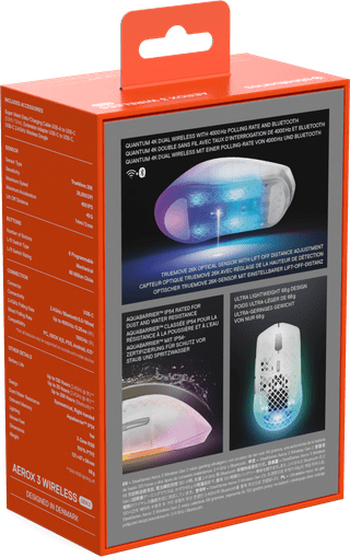 SteelSeries Aerox 3 Gen 2 Draadloze Gaming Muis Ghost