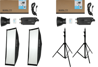 Nanlite FS300B LED Bi-Color Dual Kit (met lightstand en softbox)