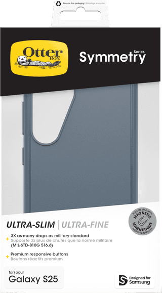 OtterBox Symmetry Samsung Galaxy S25 Back Cover with Magnet Blue