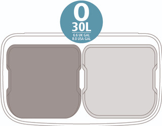Brabantia Bo Touch Bin Hi Poubelle 2 x 30 Litres Soft Beige