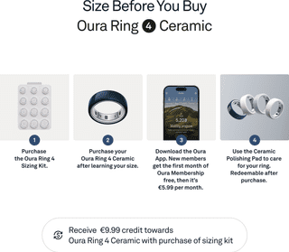 Oura Ring 4 Ceramic Size 8 Cloud