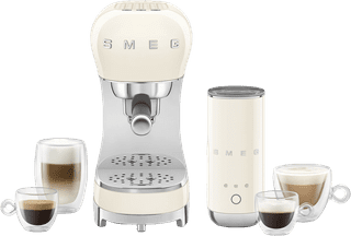 SMEG ECF12CREU Creme + melkopschuimer