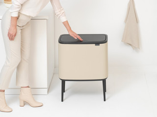 Brabantia Bo Touch Bin Poubelle 3 x 11 Litres Soft Beige