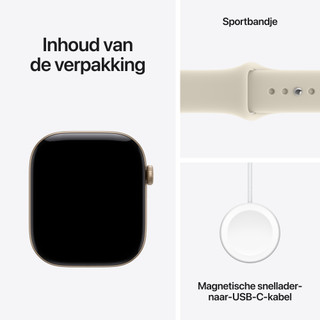 Apple Watch Series 12 46mm Goud Sportband M/L