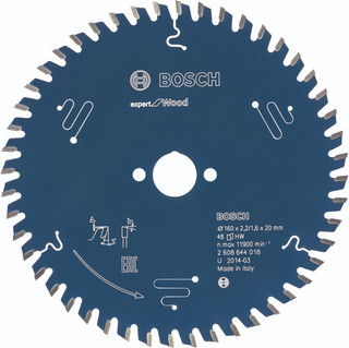 Bosch Expert Wood Saw Blade for Wood 165x20x2.6mm 48T
