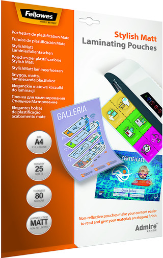 Fellowes Admire A4 Laminating Sheets Stylish Matte