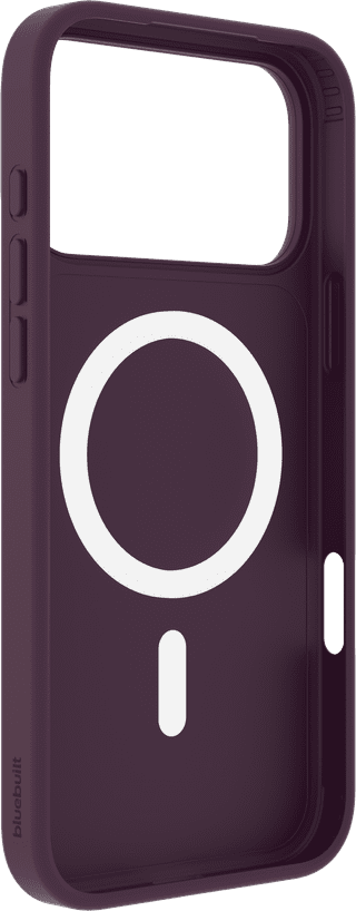BlueBuilt MagSafe Hoesje iPhone 18/17 Pro Max Paars + Kaarthouder Leer Zwart