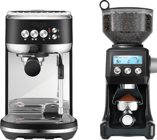 Sage the Bambino Plus Black Truffle + Coffee Grinder