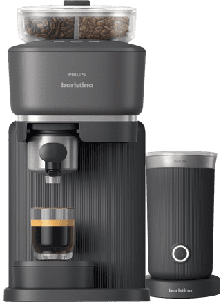 Philips Baristina Bean Swap BAR320/60 Noir + Mousseur à Lait
