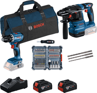 Bosch Professional GBH 18V-22 + GSR 18V-45 Combiset + Accessoires