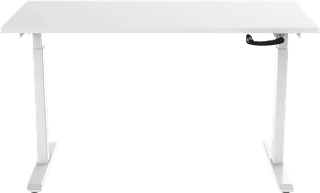 Euroseats Bureau Assis-Debout Manivelle 120 x 80 Blanc/Blanc