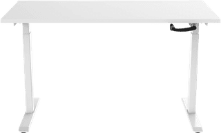 Euroseats Bureau Assis-Debout Manivelle 140 x 80 Blanc/Blanc