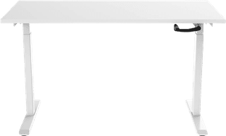 Euroseats Bureau Manivelle 160 x 80 Blanc / Blanc