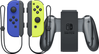 Nintendo Switch Set Joy-Con Bleu/Jaune Néon + Nintendo Switch Support de Recharge Joy-Con