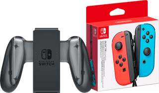 Nintendo Switch Joy-Con Set Rouge/Bleu + Nintendo Switch Joy-Con Charge Grip