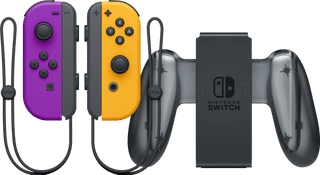Nintendo Switch Set Joy-Con Mauve Néon/Orange Néon + Nintendo Switch Support de Recharge Joy-Con