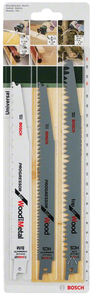 Bosch 3-piece Reciprocating Saw Blade Set (Wood and Metal)