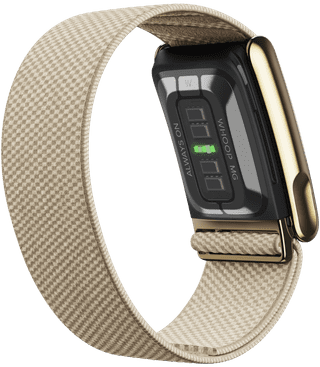 WHOOP MG Life Zwart Abonnement 1 Jaar + WHOOP MG SuperKnit Luxe Band Donkerblauw