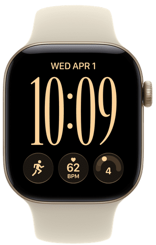 Apple Watch Series 12 42mm Goud Sportband S/M