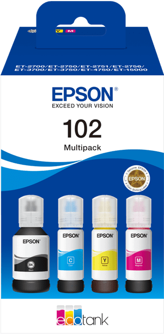 Epson 102 Inktflesjes Combo Pack Kleur