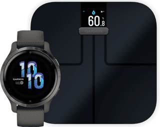 Garmin Venu 2S Grijs + Garmin Index S2 Smart - Zwart