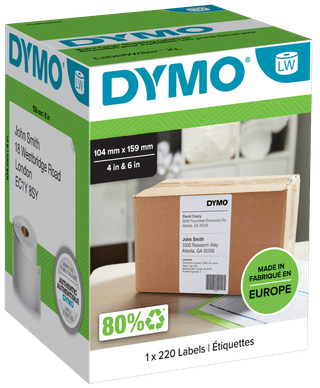DYMO LabelWriter Extra Large Labels 104x159mm 220 Units