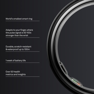Oura Ring 5 Size 8 Black
