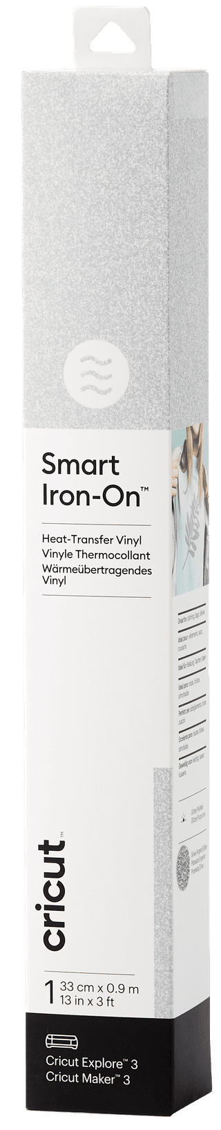 Cricut Smart Iron-on 33x91 Glitter Zilver