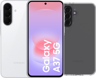Samsung Galaxy A37 256GB White 5G + BlueBuilt Back Cover Transparent