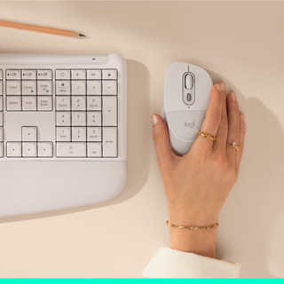 Logitech Signature Comfort Plus M850 L Souris Sans Fil Off-White