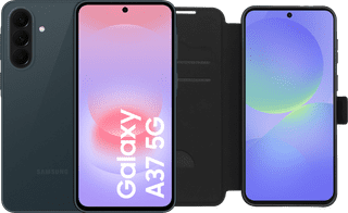 Samsung Galaxy A37 256GB Dark Green 5G + BlueBuilt Book Case Black