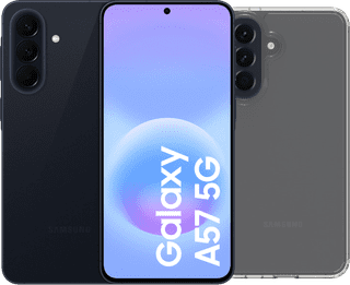 Samsung Galaxy A57 128GB Dark Blue 5G + BlueBuilt Back Cover Transparent