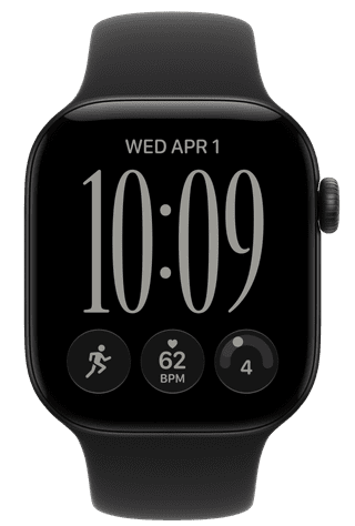 Apple Watch Series 12 42mm Zwart Sportband M/L