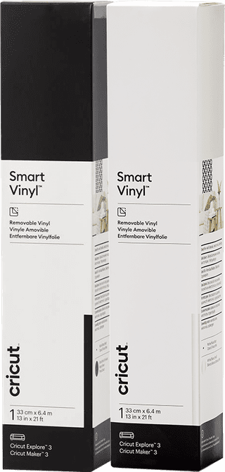 Cricut Smart Vinyl Amovible 33 x 640 Noir et Blanc Lot de 2
