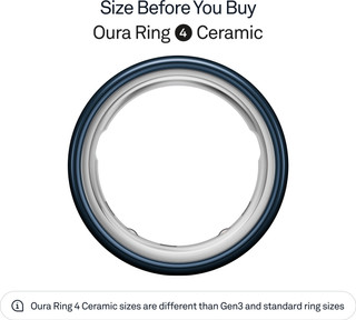 Oura Ring 4 Ceramic Size 8 Cloud