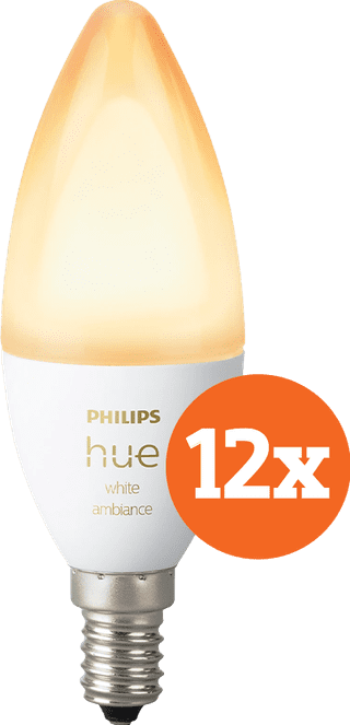 Philips Hue Kaarslamp White Ambiance E14 12-Pack