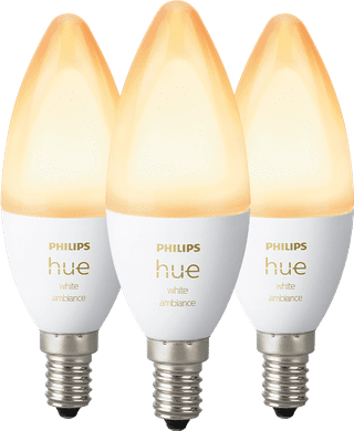 Philips Hue Kaarslamp White Ambiance E14 3-pack