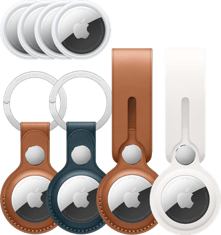 Apple AirTag 4-pack + 2 Apple Key Rings + 2 Apple Loops