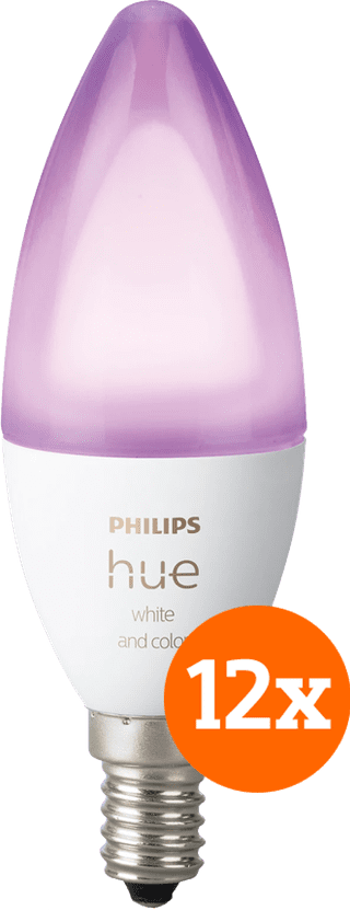 Philips Hue White and Color E14 12-pack